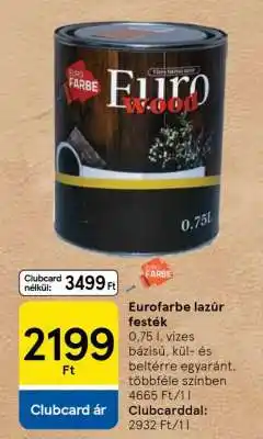 Tesco Eurofarbe lazúr festék ajánlat