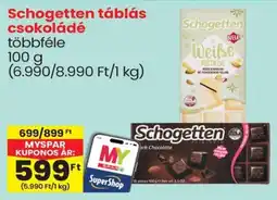 Spar Schogetten táblás csokoládé ajánlat