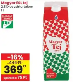 Spar Magyar ESL tej 2,8% ajánlat