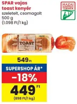Spar SPAR vajas toast kenyér ajánlat