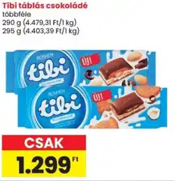 Spar Tibi táblás csokoládé ajánlat