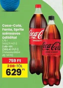 Spar Coca-Cola, Fanta, Sprite szénsavas üdítőital ajánlat