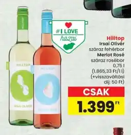 Spar Hilltop Irsai Olivér, Merlot Rosé ajánlat