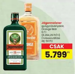 Spar Jägermeister gyógynövénylikör ajánlat