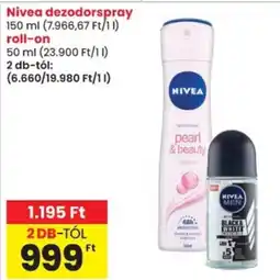 Spar Nivea dezodorspray, roll-on ajánlat