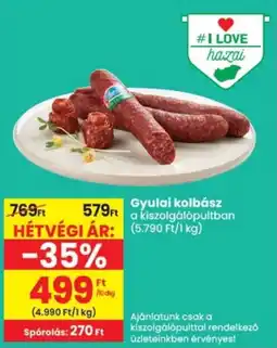 Spar Gyulai kolbász ajánlat