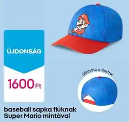 Pepco Baseball sapka fiúknak Super Mario mintával ajánlat