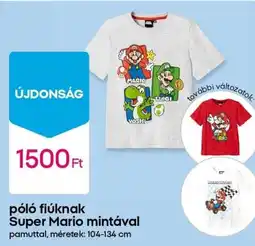 Pepco Póló fiúknak Super Mario mintával ajánlat
