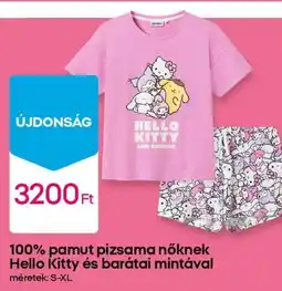 Pepco 100% pamut pizsama nőknek Hello Kitty és barátai mintával ajánlat
