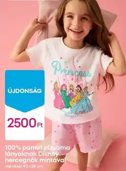 Pepco 100% pamut pizsama lányoknak Disney hercegnők mintával ajánlat
