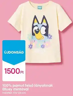 Pepco 100% pamut felső lányoknak Bluey mintával ajánlat