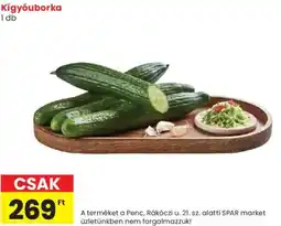 Spar Market Kígyóuborka ajánlat