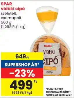 Spar Market SPAR vidéki cipó ajánlat
