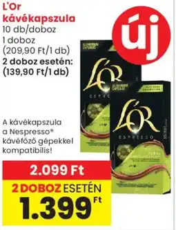 Spar Market L'Or kávékapszula ajánlat