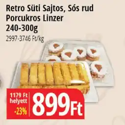 Real Retro Süti Sajtos, Sós rud Porcukros Linzer ajánlat