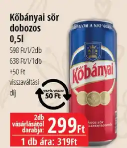 Real Kőbányai sör dobozos ajánlat