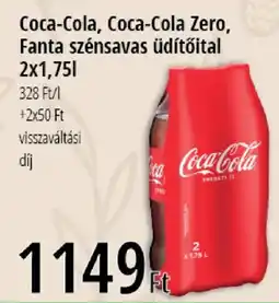 Real Coca-Cola, Coca-Cola Zero, Fanta szénsavas üdítőital ajánlat