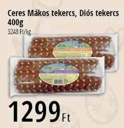 Real Ceres Mákos tekercs, Diós tekercs ajánlat
