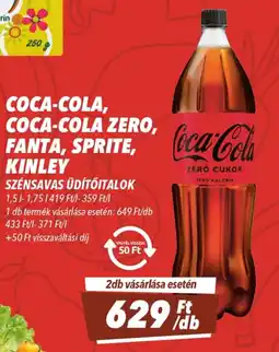 CBA Coca-Cola, Coca-Cola Zero, Fanta, Sprite, Kinley ajánlat