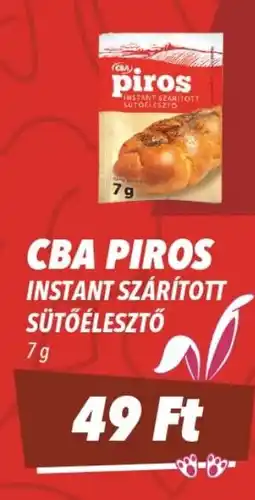 CBA CBA Piros instant szárított sütőélesztő ajánlat