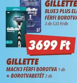 CBA Gillette MACH3 férfi borotva + borotvabetét ajánlat