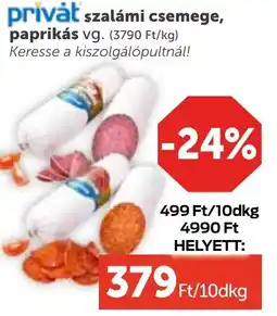 PRIVÁT Privát szalámi csemege, paprikás ajánlat