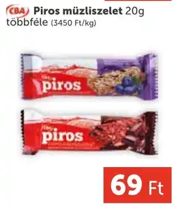 PRIVÁT CBA Piros müzliszelet ajánlat