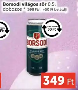 PRIVÁT Borsodi világos sör ajánlat