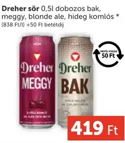 PRIVÁT Dreher sör ajánlat
