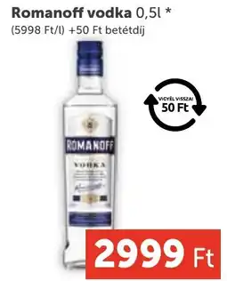 PRIVÁT Romanoff vodka ajánlat