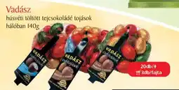ÁRKLUB Vadász húsvéti töltött tejcsokoládé tojások hálóban ajánlat