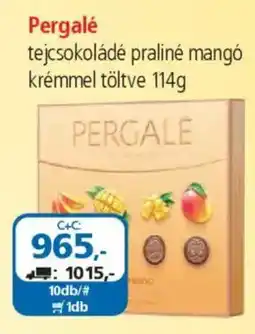 ÁRKLUB Pergalé tejcsokoládé praliné mangó krémmel töltve ajánlat