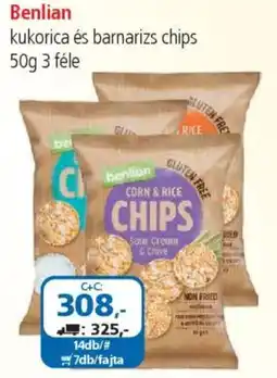 ÁRKLUB Benlian kukorica és barnarizs chips ajánlat