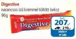 ÁRKLUB Digestive narancsos ízű krémmel töltött keksz ajánlat