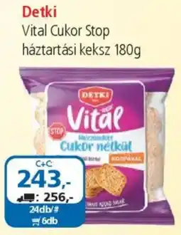 ÁRKLUB Detki Vital Cukor Stop háztartási keksz ajánlat