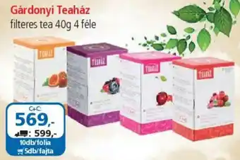 ÁRKLUB Gárdonyi Teaház filteres tea ajánlat