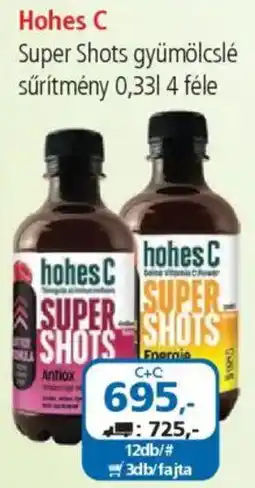 ÁRKLUB Hohes C Super Shots gyümölcslé sűrítmény ajánlat