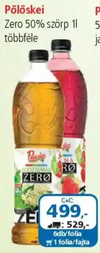 ÁRKLUB Pölöskei Zero 50% szörp ajánlat