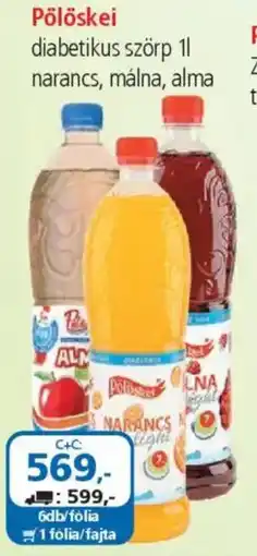 ÁRKLUB Pölöskei diabetikus szörp ajánlat