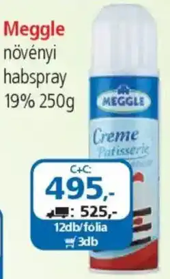 ÁRKLUB Meggle növényi habspray ajánlat