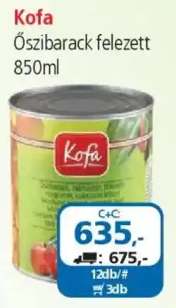 ÁRKLUB Kofa Őszibarack felezett ajánlat