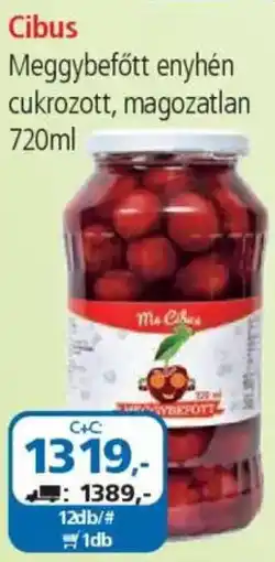 ÁRKLUB Cibus Meggybefőtt enyhén cukrozott, magozatlan ajánlat