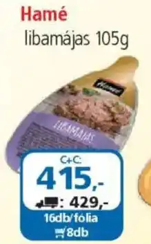 ÁRKLUB Hamé libamájas ajánlat