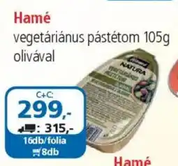 ÁRKLUB Hamé vegetáriánus pástétom ajánlat