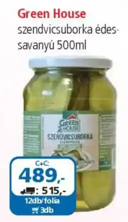 ÁRKLUB Green House szendvicsuborka édessavanyú ajánlat