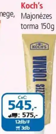 ÁRKLUB Koch's, Majonézes torma ajánlat