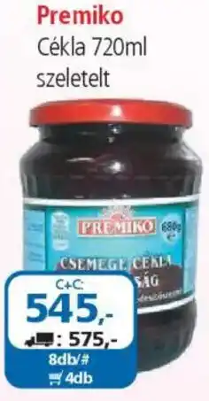 ÁRKLUB Premiko Cékla ajánlat