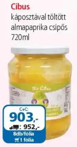 ÁRKLUB Cibus káposztával töltött almapaprika csípős ajánlat