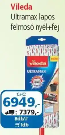 ÁRKLUB Vileda Ultramax lapos felmosó nyél+fej ajánlat
