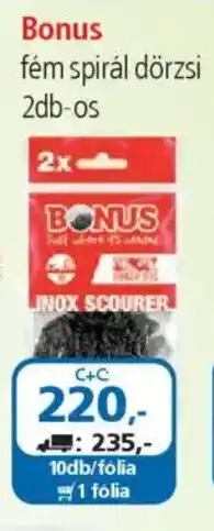ÁRKLUB Bonus fém spirál dörzsi ajánlat